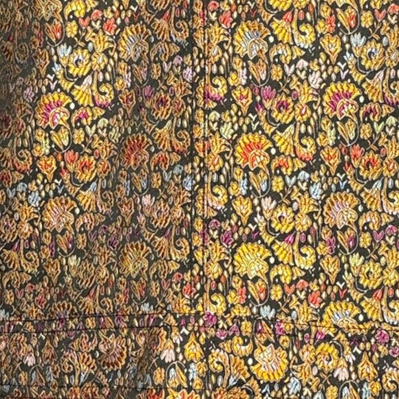 COLDWATER CREEK Brocade Floral Shiny Metallic Jacket 3x Retro Chic Statement Fun - Picture 9 of 14